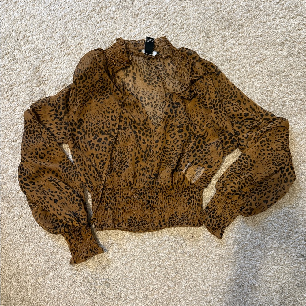 Cheetah see through long sleeve too